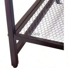 Diseño 2 en 1 con Mesa Rectangular con Almacenamiento y Mesa Auxiliar Redonda, Bossa Juego de 2 Mesas de Centro para Sala Clai – Estilo Industrial Marrón y Negro - por defecto - Ver 6