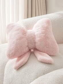 1pc Cute Bow Decorative Pillow | Pink Butterfly Shaped Cushion, Polyester Fiber Filled, Pillow Cover, Suitable For Bed, Sofa, Office Furniture, Decorative Pillow, Cushion, Women Office Supplies, Valentine's Day Gift, Office Decor, Room Decor, Home Decor, Teacher Supplies, Ideal Valentine's Day Gift Chair Cushion Chair Seat Cushion Gaming Chair Office Chair Car Seat Cushion Chair Pillow - Multicolor - View 3