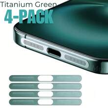 4pcs Ultra-Thin Metal Anti-Dust Sticker Set Compatible With IPhone 16/15/14/13/12 Series (4pcs/Set), Designed For Phone Speaker, Earpiece Anti-Dust Sticker To Prevent Dust Entry!