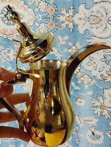 Stainless Steel Middle Eastern Pot, Arabic Coffee Pot, Warm Water Kettle, Tea Pot, Palace Pot - Multicolor - View 6