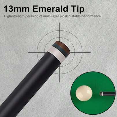 Taco de billar profesional de fibra de carbono de 57 pulgadas - Patrón Guerrero Dorado con punta de 13 mm, liberación rápida de acero inoxidable, bolas chinas de 8 - Diseño de 1/2 pieza, longitud de 146 cm, peso de 19 onzas - Regalo navideño para torneos, uso en el hogar y en el bar