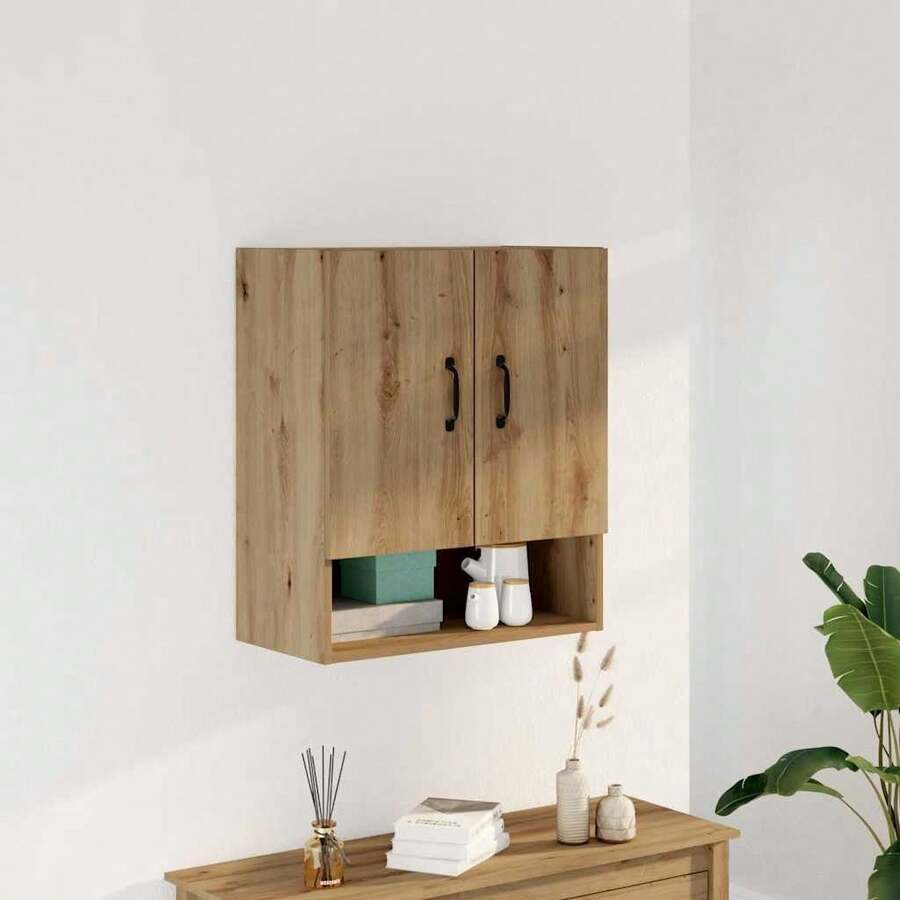 vidaXL Armadio walle chêne artigianale 60x31x70 cm ingegneria del legno - Castano - Visualizzare 1