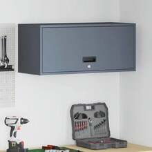 vidaXL Armoire murale pour garage Anthracite 80 x 33 x 35 cm - Gris - Voir 1