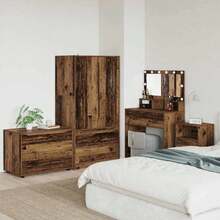 vidaXL Armário de rangement Bois Antigo 80 x 48 x 57 cm - Castanho - Ver 1