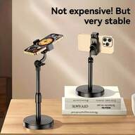 1개 조절 가능한 회전 방수 ABS 데스크탑 삼각대 폰 스탠드, 폰 비디오/라이브 스트림 홀더, 핸즈프리 스탠드, 폰 홀더 (설치 단계는 페이지 비디오 참조), 선물, 액세서리 (임의 스타일 배송)