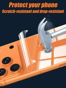 六合一防水透明膜,包含2片后盖保护膜+2片镜头保护膜+2片侧边防刮膜,超清超薄设计,裸机般触感,不伤屏幕,柔软曲面钢化玻璃屏幕保护膜,兼容 17 Pro/17 Pro Max,日常、办公、家用手机屏幕保护必备,防水防震防摔防刮。 - 無色 - 查看 5