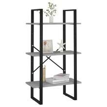 vidaXL Étagère de rangement gris béton 60x30x105 cm ingegneria del legno - Grigio - Visualizzare 4