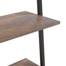 vidaXL Étagère comprenant 4 niveaux Marron foncé et noir 64x34x150,5cm - Tabac - Voir 6