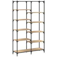 vidaXL Biblioteca de carvalho sonoma 100x32x170cm engenharia e equipamentos de madeira - Castanho - Ver 6