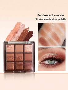 9-Color Eyeshadow Palette, Glitter Eye Shadow Powder Shimmer Eyeshadow Tray Shadow Palette - Multicolor - View 8