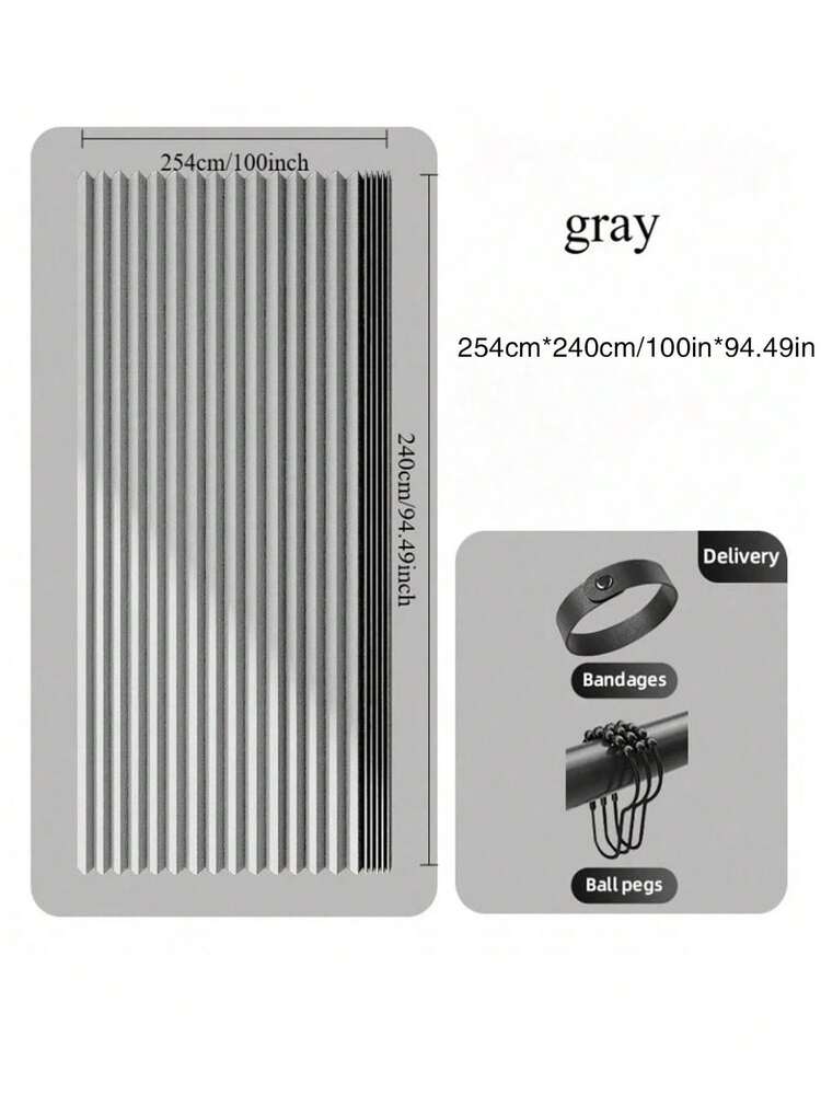 1 Peça Divisória de Cortina Dobrável Sem Haste, Cortina de Porta Versátil para Esconder Imperfeições, Divisória de Cortina Dobrável para Quartos Alugados, de Alta Qualidade, Adequada para Sala de Estar, Janelas de Quarto e Outros Cenários - Multicolorido - Visão 13