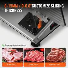 Meat Slicer, 180W Electric Deli Food Slicer With 7.5" SUS420 Stainless Steel Blade And Blade Guard, 0 - 0.6 Inch Adjustable Thickness For Home Use, Easy To Clean, Cut Meat, Bread, Ham And Cheese - Bạc - Xem 3