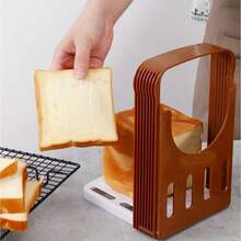 Foldable Compact Slicing Guide - Baking Slicer Suitable For Homemade Bread, Sandwich, Toast Slicing, Non-Slip Base, Home Baking Cutting Rack (One-Hand Operation, Easy Storage) - Multicolor - View 3