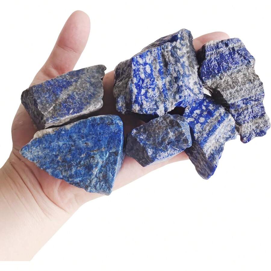 1 Lb Rough Crystals Bulk Healing Stones Tumbling, Wire Wrapping, Wicca Reiki,Meditation - Lapis Lazuli - View 1