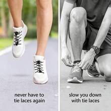 1 paire de lacets élastiques sans laçage, taille unique convenant aux enfants et aux adultes, adaptés aux chaussures de sport et aux chaussures décontractées. Choix printemps/été, cadeaux pour demoiselles d'honneur, décoration de chambre, plage, voyage, pour hommes, pour femmes, vacances, Journée de la femme, accessoires essentiels de voyage, faveurs de mariage, Y2K, chambre, accessoires de voiture pour femmes, décoration de cuisine, articles mignons - Noir - Voir 5