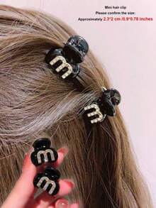 4/6pcs Mini Crystal Embellished Hair Clips, Practical & Stylish, Elegant & Versatile M-Shaped Hair Accessories - Multicolor - View 10