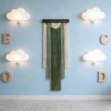 1件套流苏编织壁挂，波西米亚风格装饰挂毯，手工木板编织墙饰，背景墙，床头板装饰 - 如圖 - 查看 11