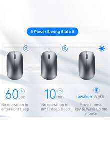 New Dual-Mode Wireless Bluetooth Rechargeable Silent Mouse - Multicolor - View 5