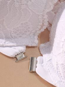 MIMILEMON 2pcs/Set Front Closure Lace Underwire Push-Up Bra Set - Sexy Back Design, Comfortable Supportive Fit, Suitable For Daily And Sexy Looks - Multicolor - View 6