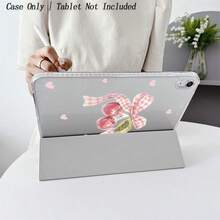 1个粉色樱桃格子蝴蝶结设计平板电脑保护套 - 可爱图案，可折叠支架，防震保护，带笔槽和多角度支架 - 兼容 iPad 10.9 英寸/10.2 英寸/Air 第五代/Pro 11 英寸/第十代/9.7 英寸/Air 2/（第七代/第八代）/Air 4/5/Pro 11 英寸/2022 款第十代 10.9 英寸智能保护套 - 彩色 - 查看 5