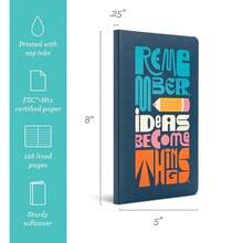 Compendium Softcover Journal – Remember, Ideas Become Things. – A Write Now Journal With 128 Lined Pages, 5″W X 8″H - Remember - View 3