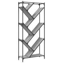 vidaXL Bibliothèque sonoma gris 79x30x180 cm made of engineering and metal - Grigio - Visualizzare 7