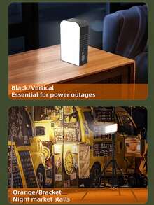 Multifunctional Foldable Solar Camping Light - Supports Type-C Charging, Power Bank Function, With Hook, Battery Indicator, Portable No-Stand Lamp, Suitable For Outdoor Camping And Emergency Lighting - Orange - View 8