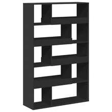 vidaXL Cloison de séparation noir 100x33x156,5 cm bois d'ingénierie - Noir - Voir 2
