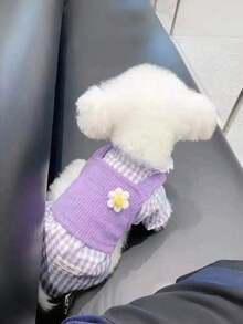 2pcs Pet Dog/Cat Clothes, Cute Shirt & Sweater Set, Suitable For Small Dogs And Cats, Spring/Autumn/Winter