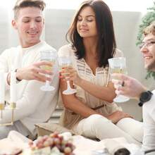 7 Oz Plastic Wine Drinking Glasses Vintage Reusable Champagne Glassware For Wedding Reception Grand Event Party 12 Pcs 24 Pcs 48 Pcs - 48 Pcs Transparent - 查看 6