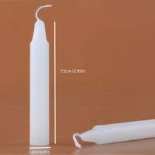 10支/套 绿色马卡龙造型迷你蜡烛，多种颜色可选。适用于日常照明、实验、节日及各种活动装饰。燃烧时无烟无味，是生日、毕业典礼、户外活动及其他场合的理想礼物。 - 彩色 - 查看 3