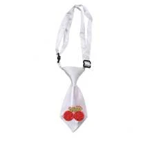 1PC Dopamine Red Silk Adjustable Tie, Suitable For Small And Medium-Sized Dogs And Cats, Mini Tie With Adjustable Size, Creative Fruit Heart Element, Exquisite And High-End Elegant Pet Beauty Decoration Accessories