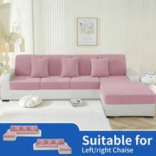 YSTYLE 1 Piece Solid Color Sofa Cover, Modern Stretch Polyester Universal Non-Slip Washable Soft Stain Resistant Sofa Cushion Covers For Living Room - Rusty Rose - View 5