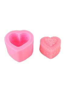 1 khuôn silicon hình hoa hồng trái tim, thích hợp làm quà tặng Ngày Valentine - C-Hồng - Xem 5