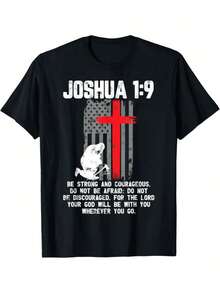 Camiseta cristiana con cruz de bombero de línea roja delgada, regalo para hombres, mujeres, niños, niñas y familia - Negro - Ver 9