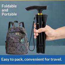 Unisex Outdoor Hiking Trekking Poles, Foldable Anti-Slip Walking Cane Stick, Aluminum Alloy Collapsible Hiking Poles