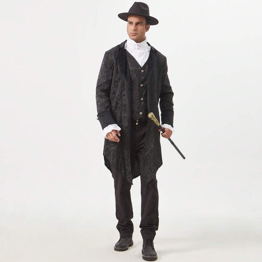 Men Cosplay Clothing - Black - View 1