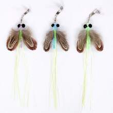 3pcs Pet Toy Replacement Heads, Handmade Realistic Insect Scratch & Bite Resistant Cat Toys With Hanging Hook, Quick Change - Replacement Head for Cat Toy - View 7