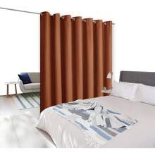 Patio Door Curtain Sound Blocking, Bedroom Privacy Room Divider Curtain Screen Partitions, Thermal Insulated Blackout Closet Sliding Door Curtain (1 Panel, 8.3ft Wide By 7ft Long, Gray) - Burnt Orange - View 9