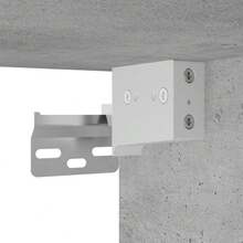 vidaXL Mesa de cabecera mural gris beton 35x35x20 cm - Gris - Ver 10