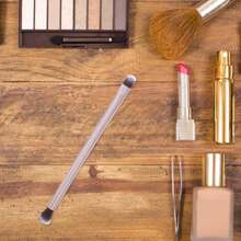 DOITOOL Brocha Doble Punta Para Maquillaje De Ojos Y Base Pincel Profesional De Cosmticos Color Dorado Mate Para Difuminar Y Aplicar Sombra De Ojos Y Base - como se muestra en la figura - Ver 5