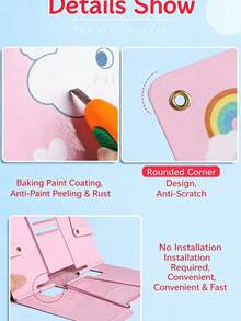 Un soporte de lectura metálico con diseños 3D de dibujos animados, de estilo múltiple para estudiantes, ajustable, que se puede extender hasta 510 mm, compacto y fácil de almacenar, puede sostener libros, partituras, teléfonos móviles, tabletas, etc. - Multicolor - Ver 6