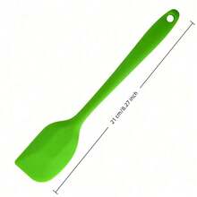 1pc Heat-Resistant Silicone Spatula, Non-Stick Kitchen Scraper, Cake Frosting Spatula, Baking Tool, Ergonomic Design, Multi-Function Durable Modern Kitchen Utensil, Essential For Professional Chefs, All-In-One Silicone Scraper - Multicolor - View 8
