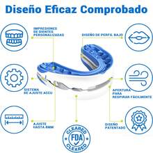 Guarda dental anti ronquidos, detiene el ronquido y el bruxismo,,Guarda dental bruxismo, Guarda dental bruxismo, mejora la calidad del sueño, Libre de BPA y Látex,Protector dental que ayuda a dormir - Una pieza - Ver 6