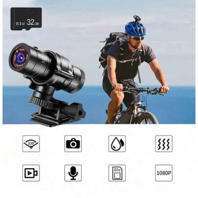 Bicycle Handlebar Accessories – Shock-Proof Helmet/Handlebar Stand For Cycling, Motorcycling, And Adventure Vlogging | Full HD Portable, Ideal For Commuters, Sports Enthusiasts, And Content Creators | Ideal Holiday Safety Gift For Outdoor Adventurers.