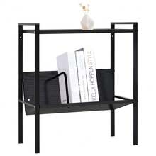 vidaXL Bibliothèque 2 ebenex negro 52x28x59 cm ingeniería de la madera - Negro - Ver 2