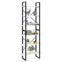 vidaXL Armoire haute Blanc 80x30x210 cm Bois de pin massif - Blanc - Voir 3