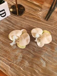 1对女士情人节新款兰花鞋夹，优雅海滩度假风鞋饰，适用于凉鞋、高跟鞋、人字拖，是海滩拍照的理想之选，也是母亲节礼物。 - 彩色 - 查看 12