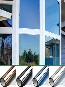 One-Way Privacy Window Film, Glass Window Tint, Suitable For Home & Office Windows, Heat Insulation, Anti-UV, Reflective - Reflective Window Film - View 1