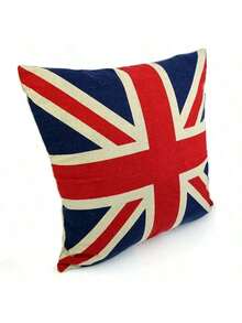 英国国旗图案枕套 - 方形抱枕套，英伦主题家居装饰 - 彩色 - 查看 8